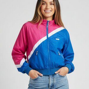 Descente Vintage Colorblock Windbreaker Jacket Girls Youth Large